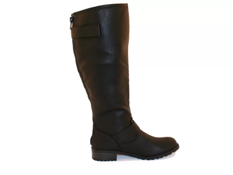 Vegan Chic Basic Boot With 2 Buckles And Back Zipper>Women Vegan Boots