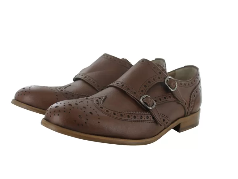 Vegan Chic Jesse Double Monk Strap Oxford By Novacas>Women Vegan Flats | Dress Shoes