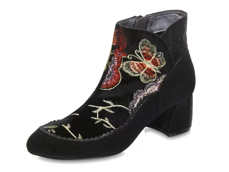 Vegan Chic Karolina Velvet Boot By Ruby Shoo In >Women Vegan Boots