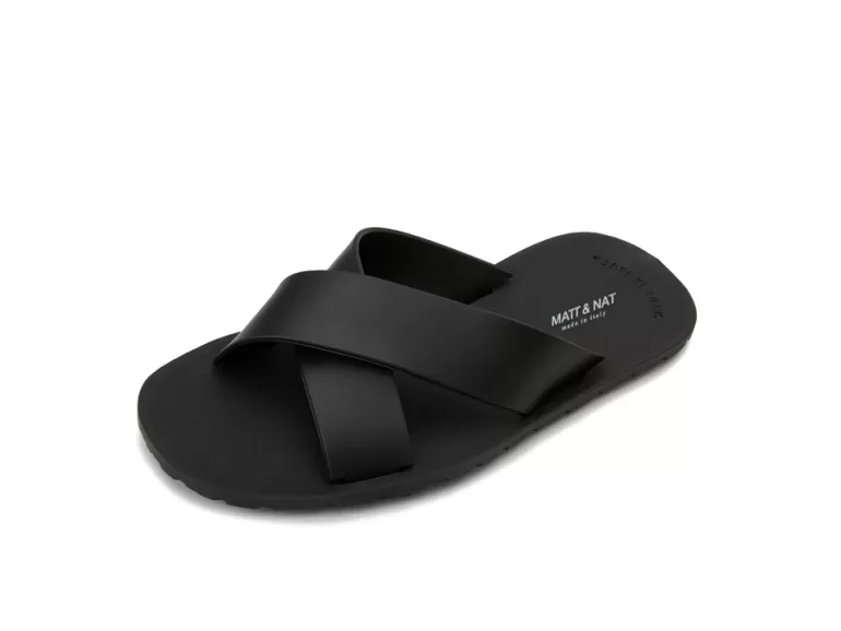 Vegan Chic Lorena Cross Flat Sandal By Matt & Nat>Women Vegan Sandals | Flip-Flops