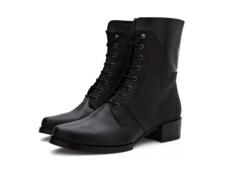 Vegan Chic Maya Two-Tone Lace-Up Boot By Bourgeois Boheme>Women Vegan Boots | Vegan Casual