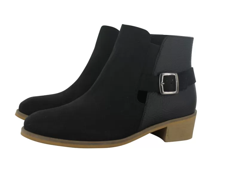 Vegan Chic Sylvie Ankle Boot With Buckle By Novacas>Women Designer | Vegan Boots