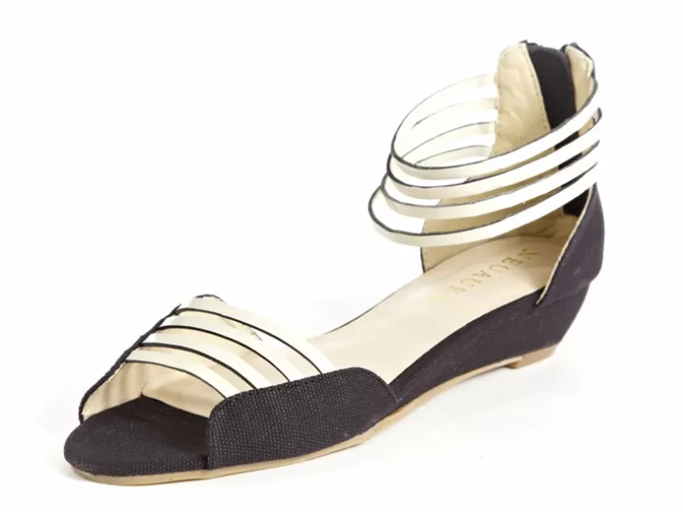 Vegan Chic Tulip Low Wedge Sandal By Neuaura>Women Wedges | Vegan Sandals