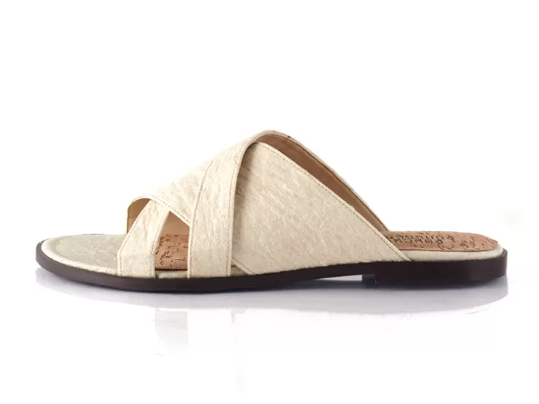 Vegan Chic Victoria Pineapple Leather Slide By Bourgeois Bohe>Women Vegan Sandals | Designer