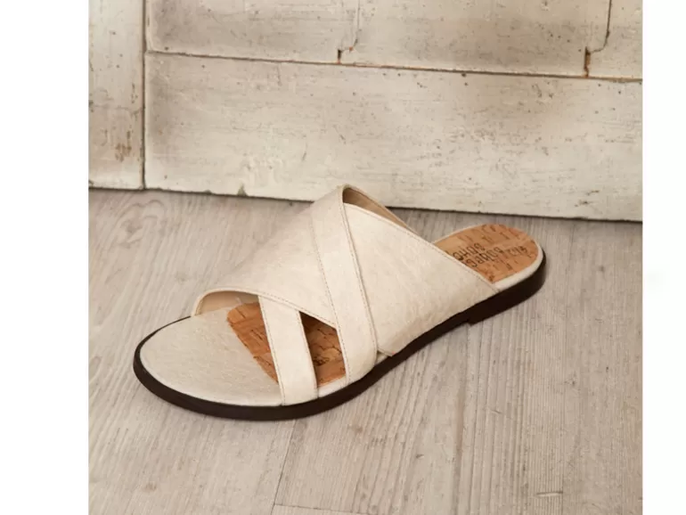 Vegan Chic Victoria Pineapple Leather Slide By Bourgeois Bohe>Women Vegan Sandals | Designer