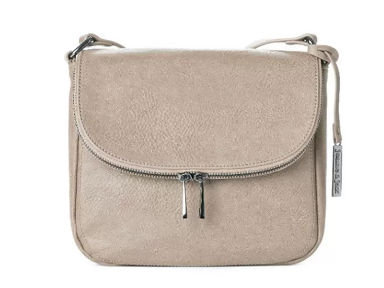 Vegan Chic Zipper Flap Crossbody Bag By Jeane & Jax> Handbags